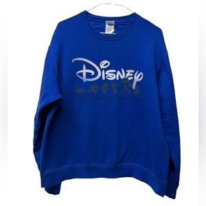 Disney blue 100 Years of Wonder Mickey Pals Silhouettes D100 Sweatshirt L